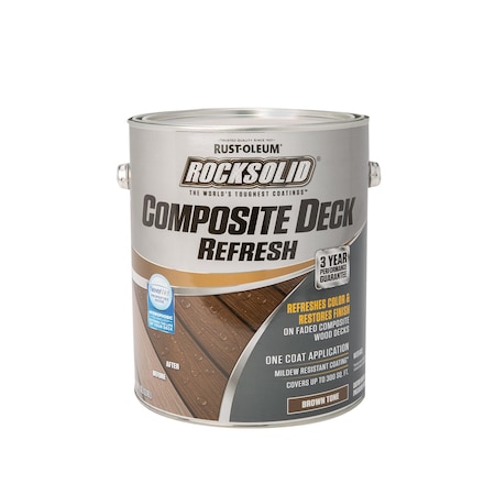 Rust-Oleum Rust-Oleum RockSolid Brown Tone Water-Based Deck Refresh 1 gal 350060